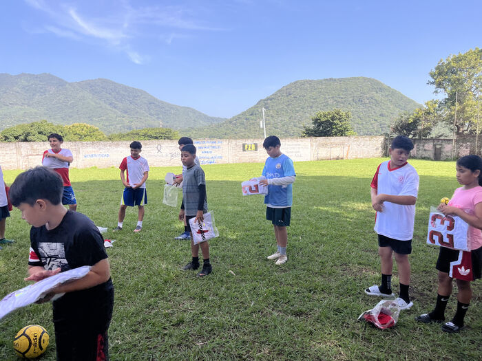 Soccer tournament with local youth