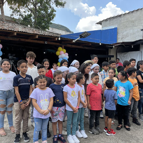 Community event with local students