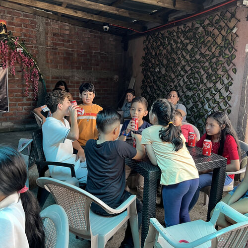 Students gathered together
