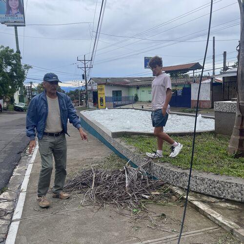 Volunteers cleaning up the community